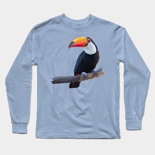 Toucan Bird Lowpoly Art Long Sleeve T-Shirt